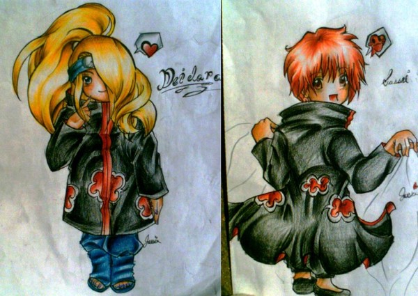 Sasori and Deidara Chibis