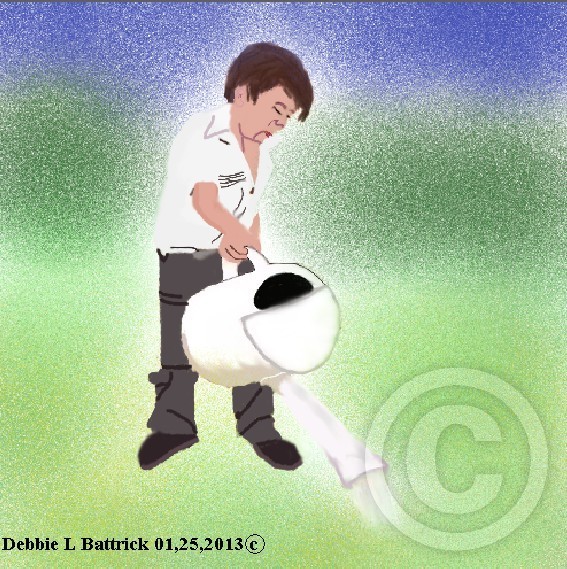 WATERING THE GRASS