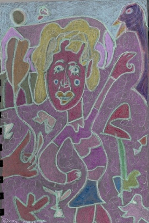 RED BOOK-- but, I'm a CHEERLEADER!..(c).2006.Elton Houck.chapbook of 42 Paintings(ELTONS TIME VAULT