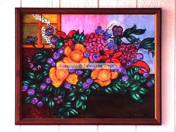 Vase of Bright flowers