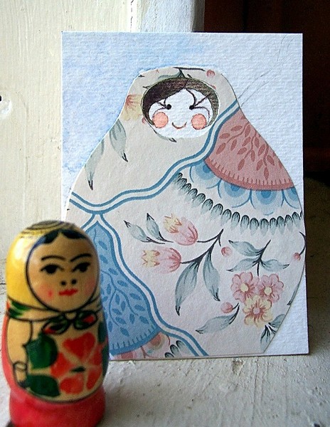 Matryoshka. ACEO/ATC.