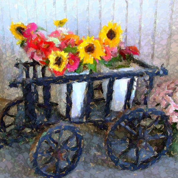 Flower Cart Eggshell