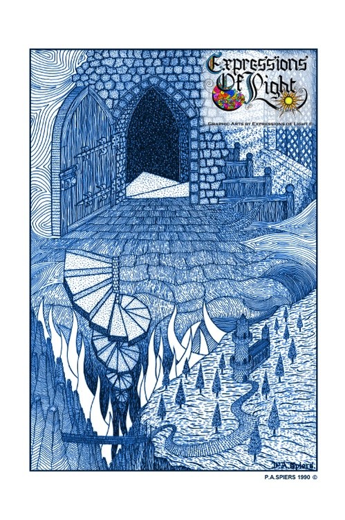 ExpoLight-Graphic-Arts-Heaven-&-Hell-1990-0001 (Pen-&-Ink-Blue-Sepia-SP)