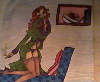 Red headed pin up