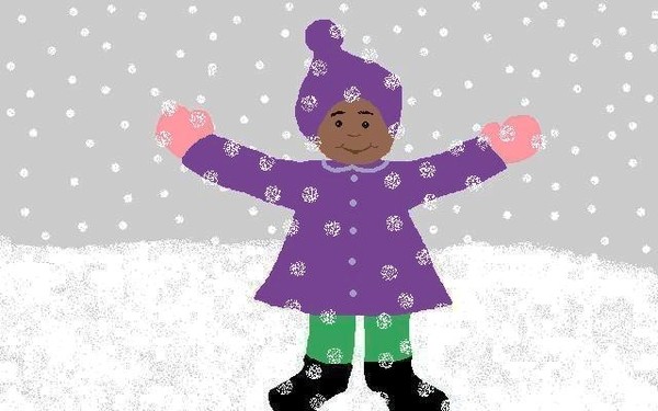 little girl in snow