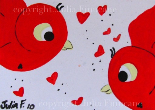 Red Heart Sparrows
