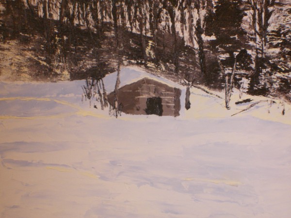 Old Smoke House in Snow