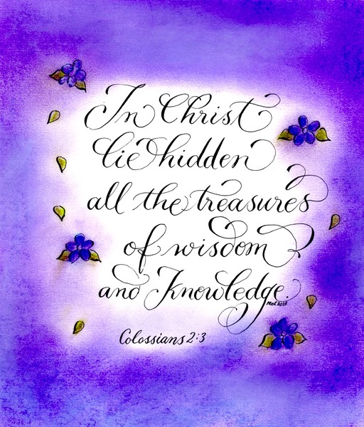 Scripture Colossians 2 calligraphy art