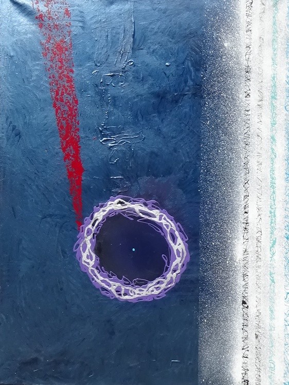 'Transmission' Acrylic & emulsion 101cm x 77cm