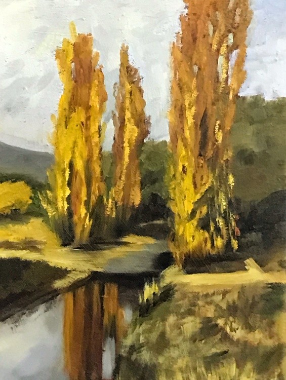 Autumn Poplars