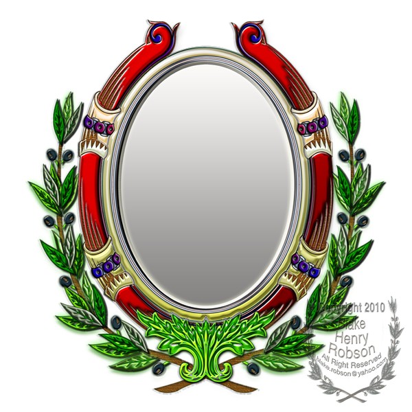Oval Mirror Olive Branch
