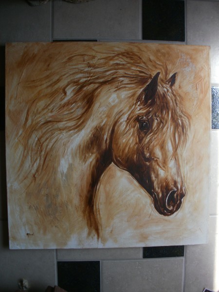 carlos alberto masso, horse head 27X27 INCH