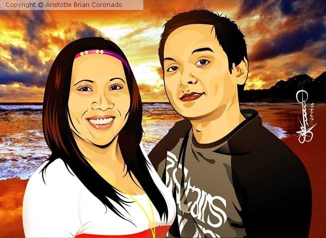 Vector Drawing / Couple - Ruby & Francis