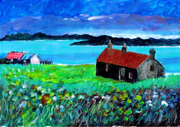 SCOTLAND, WESTERN ISLES...AN ABANDONED CROFT