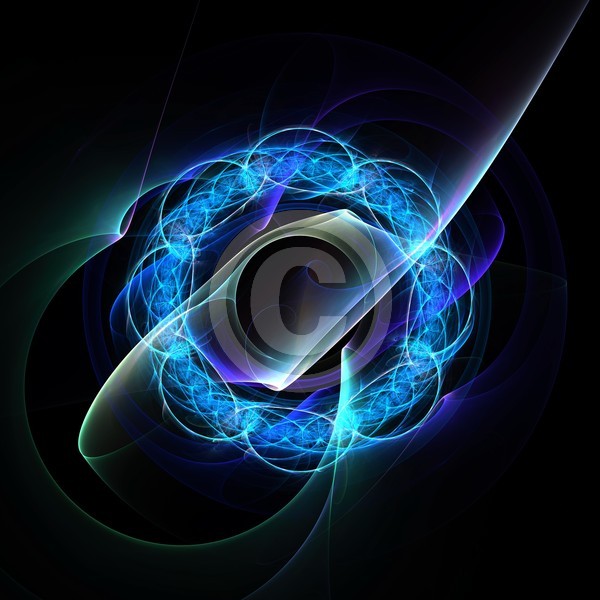 Blue Corona Abstract Fractal Design