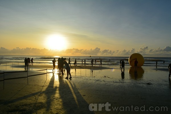 early morning at the beach