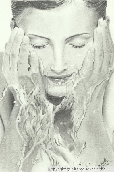 Washing face