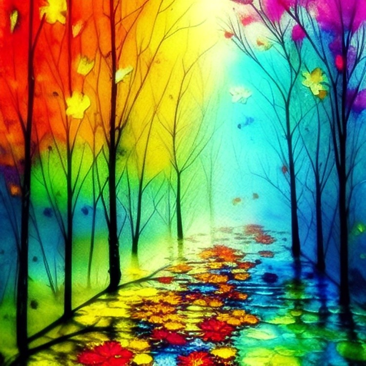 Colorful autumn trees