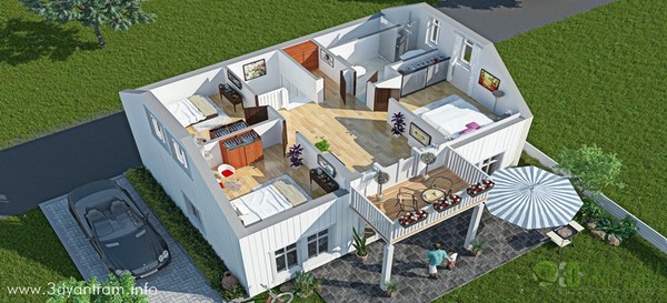 Yantram 3D Floor Plan design Jakarta