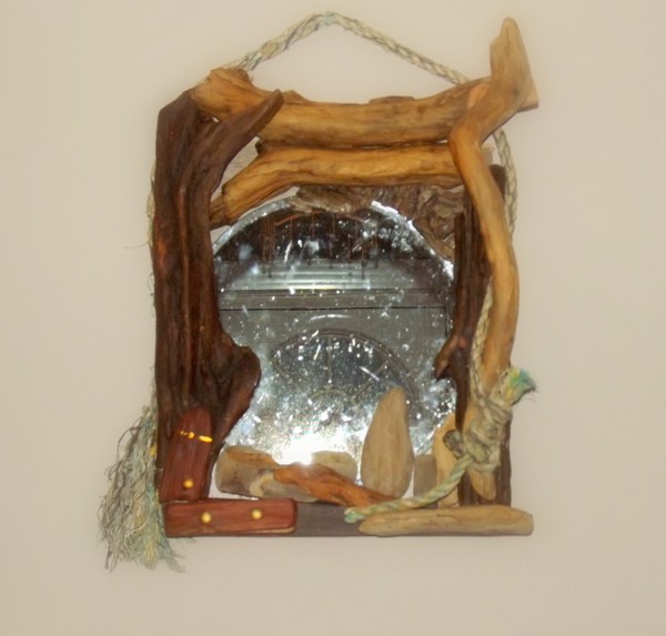 northumbrian driftwood mirror