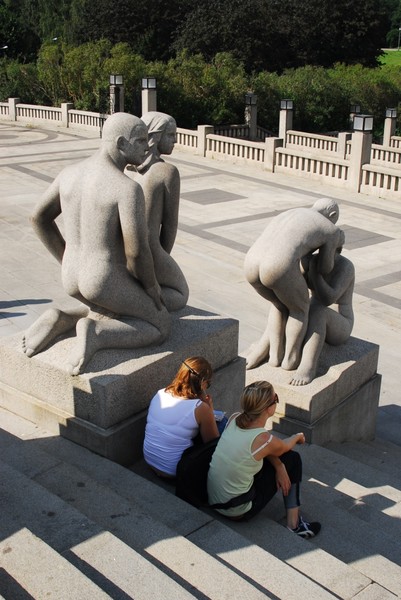 Sitting in Vigeland Park, Oslo