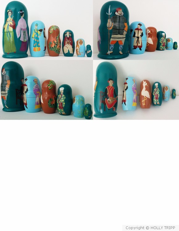 5 Pc Set Chinese Nesting Doll 6