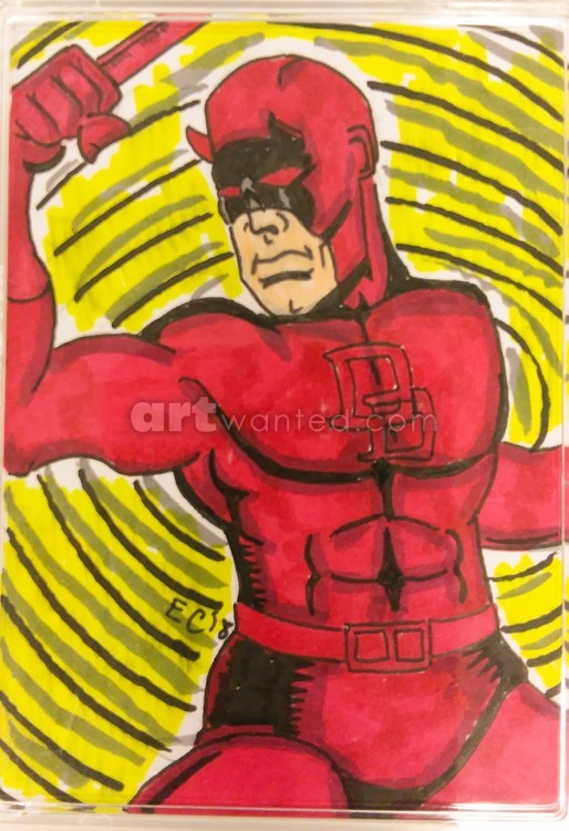 2.5in x 3.5in Daredevil sketch card 
