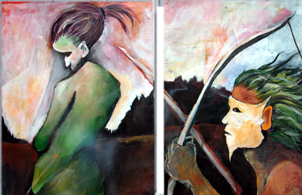 primal ways: man hunts for woman