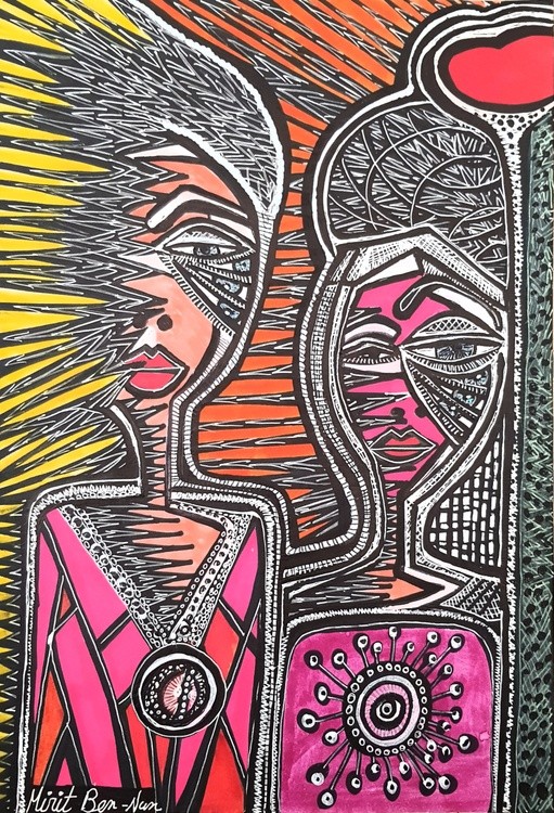 Israel art  woman artist painter modern paintings Mirit Ben-Nun