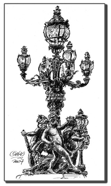 Somewhere in Paris. Sketch.