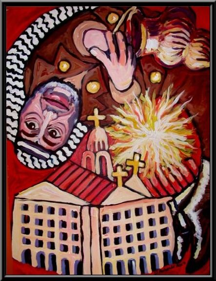 Yasser Arafat over Bethlehem (2001)