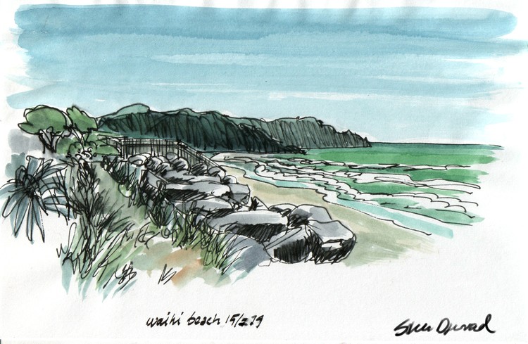 Sketch from Waihi beach