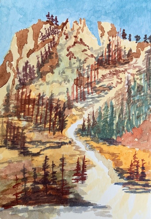 Albion Basin plein-air sketch