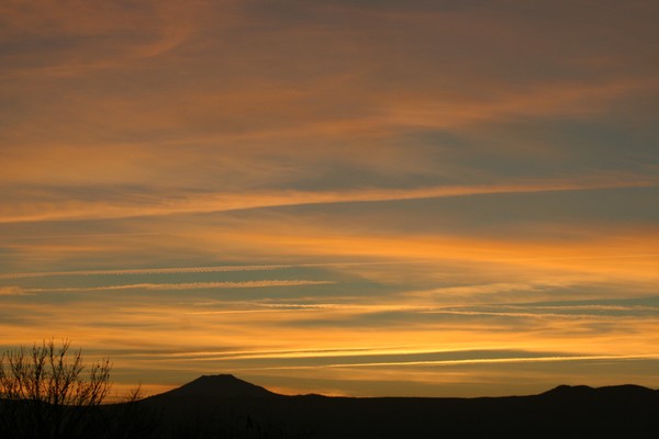 Orange clouds