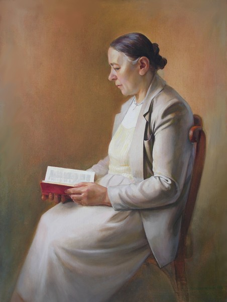 My mother reading the Scripture