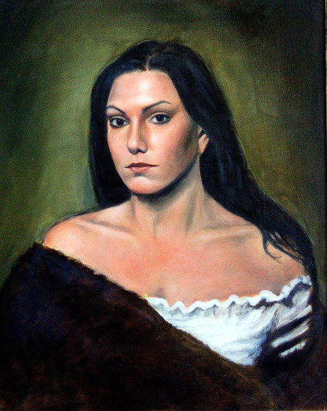 Diana white with brown