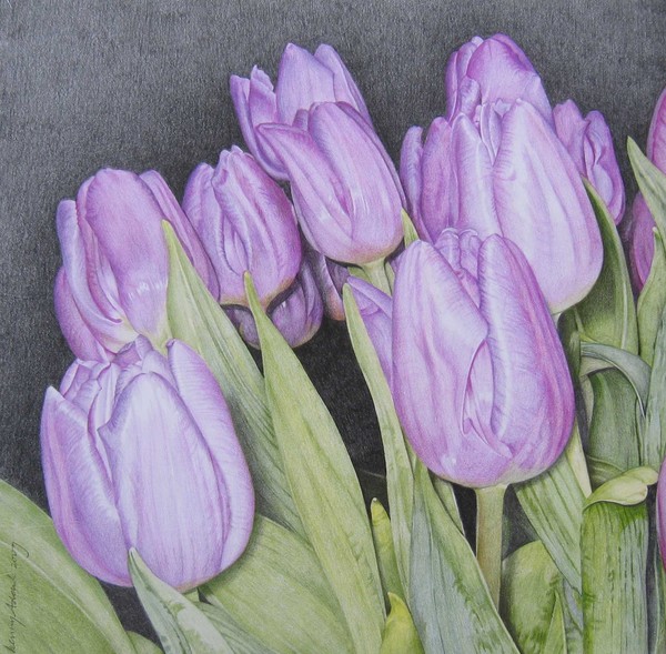 Bouquet lilac tulips