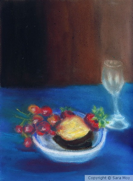 Grapes and cake
