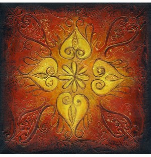 Rangoli V - Original Mixed Media Textured Art