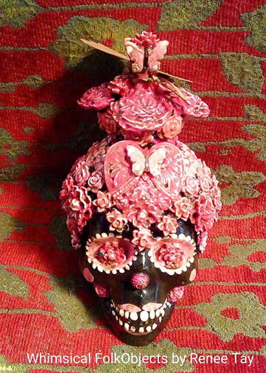 Black Flower Skull