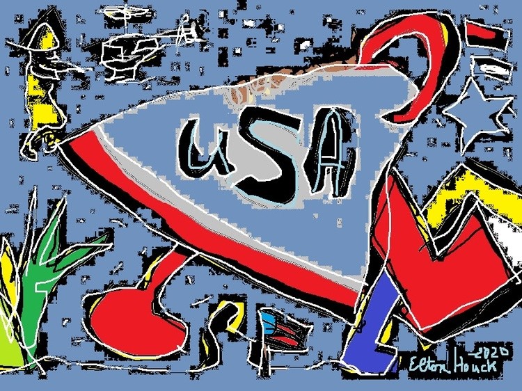 USA...USA...USA...(C) 2020..ELTON HOUCK...digital..USA PROUD  art