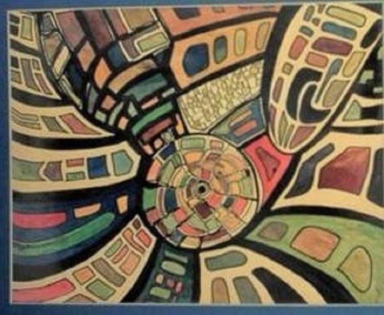 Wheel within a Wheel --Texas Twister Records vol 5- 2001 CD cover  (c) Elton Houck//pastel/pencil &.