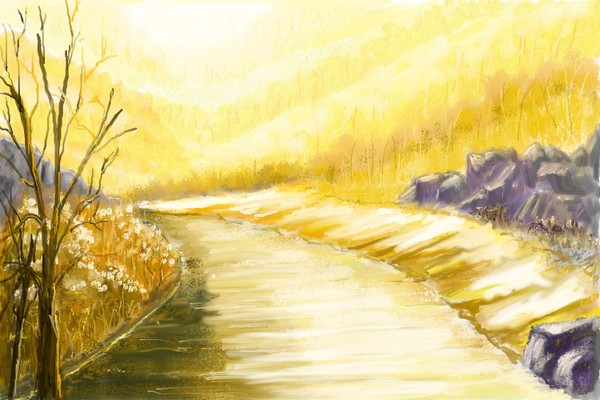 Golden water