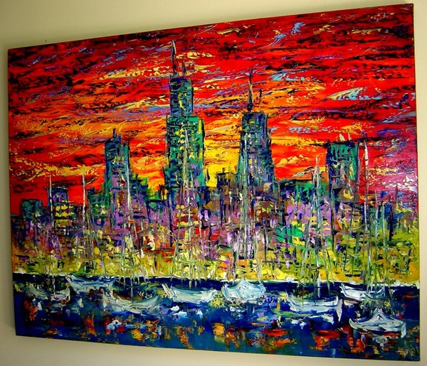 Chicago painting by Eugenia Abramson