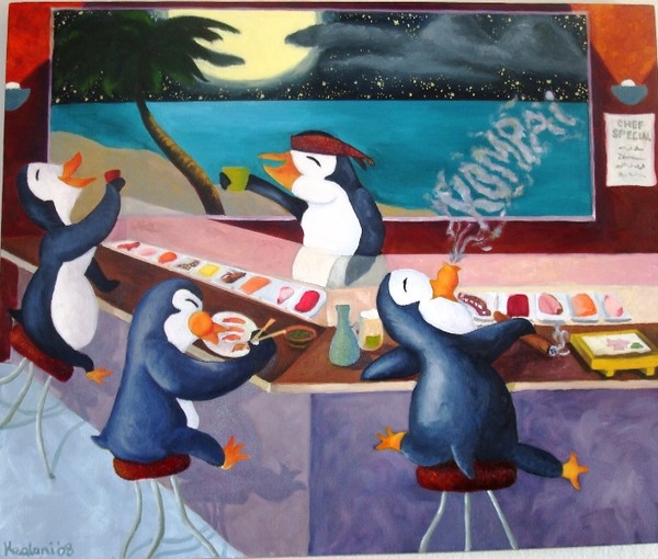 Penguins in a Sushi Bar