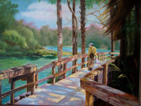 Walking through Wekiwa Springs State Park, Florida