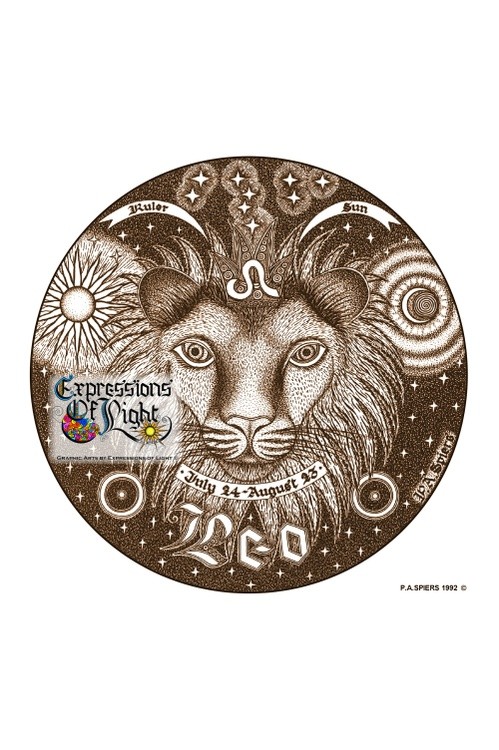 ExpoLight-Graphic-Arts-Zodiac-1992-0005-Leo (Pen-&-Ink-Sepia)