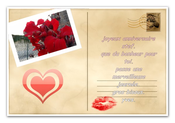 joyeux anniversaire stef. happy birthday stef.