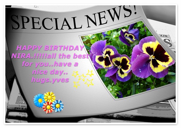 HAPPY BIRTHDAY NIRA 2015