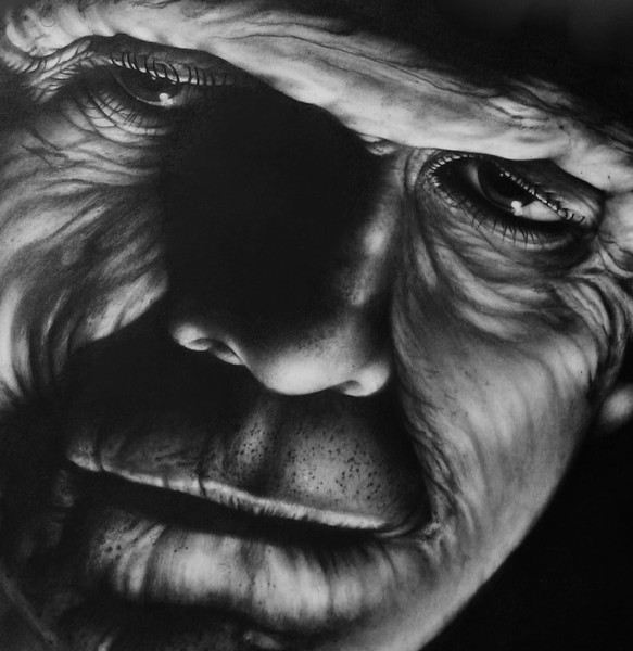The Monster 30x40 (detail) Drawing in progress